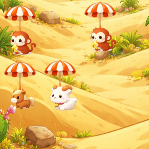 Zoo Parachute Puzzle Logo